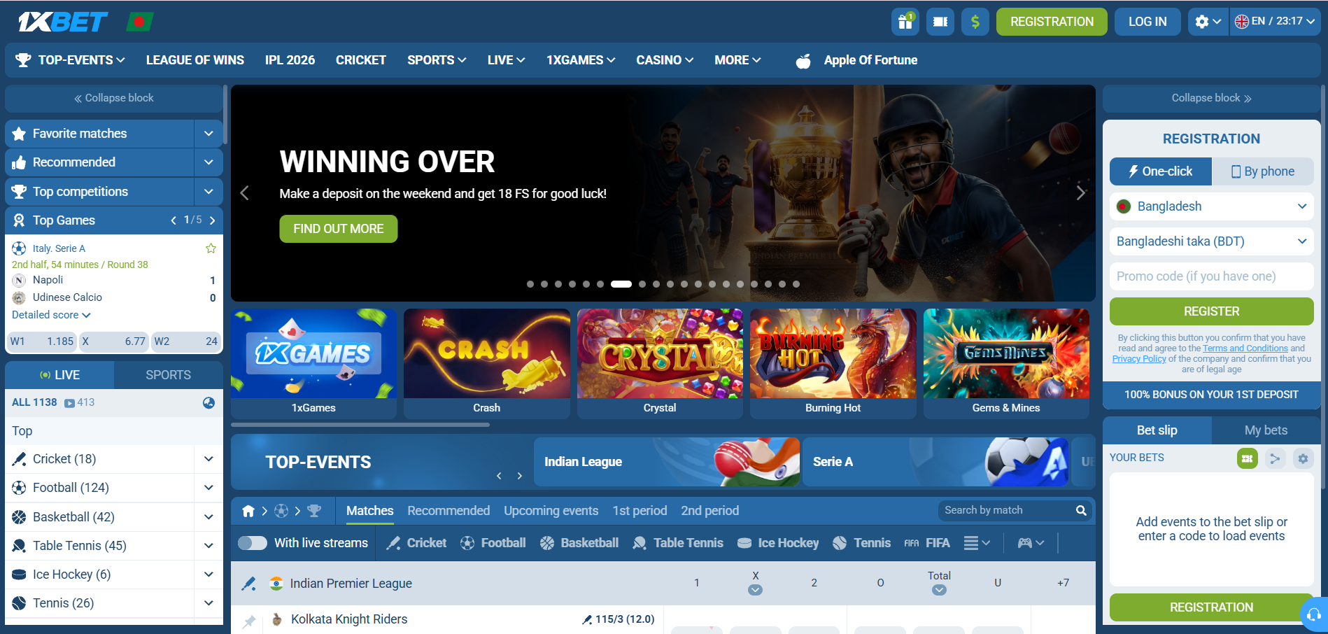 1xBet Similar Betting Website Development